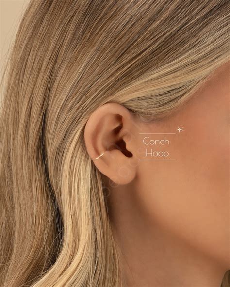 Conch Hoop Earring Snug Orbital Hoop Earrings 8mm 9mm 10mm 11mm 12mm