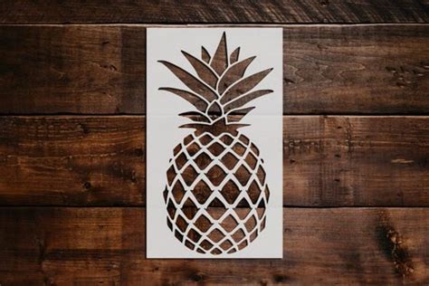 Pineapple Stencil Reusable Pineapple Stencil Diy Craft Etsy