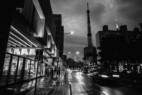 Black And White Buildings City Contrast Dark Dramatic Lights