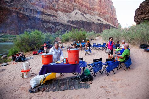 Camping And Dining During A Grand Canyon Rafting Trip