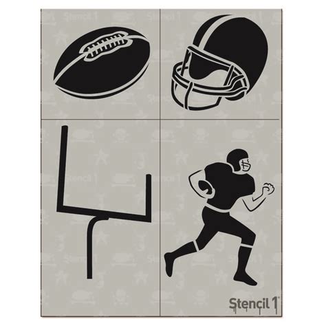 Football Stencil 4 Pack Stencil 1