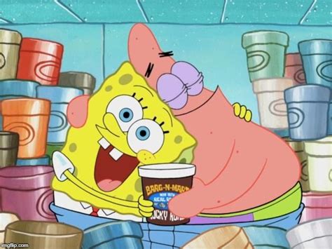 Spongebob And Patrick With Ice Cream Spongebob Squarepants Photo