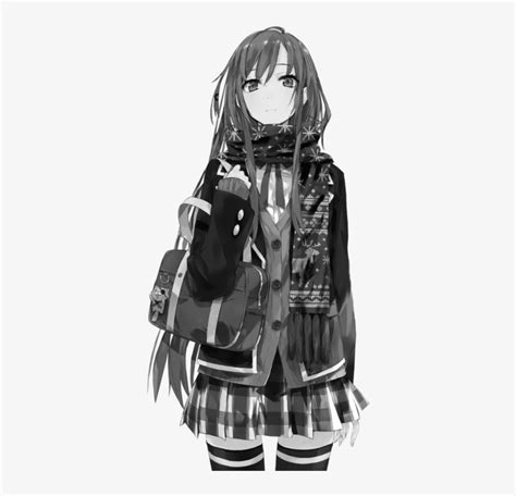 Black And White Edit Monochrome Anime Girl Click And