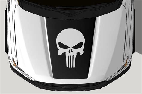 Ford F 150 2015 2017 Vinyl Hood Decal Wrap Kit Punisher Factory