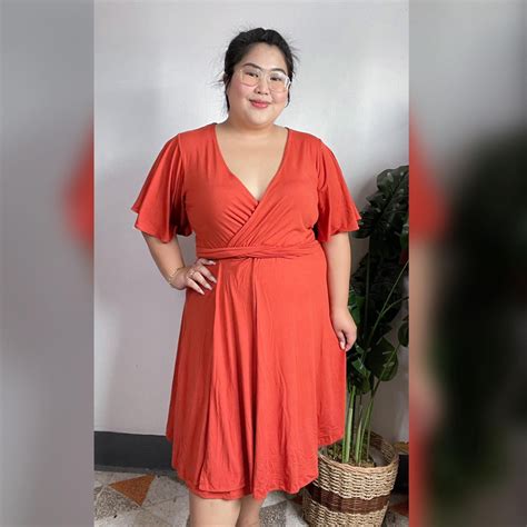 Yanna Plussize Wrap Around Dress For 2xl Xl Bodyframe Shopee Philippines
