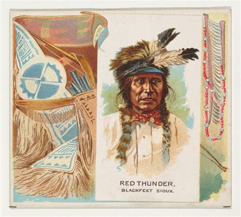 Issued By Allen And Ginter Red Thunder Blackfeet Sioux From The