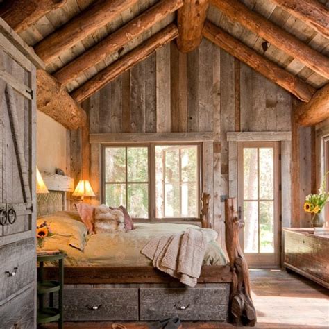 If you have any questions, please call us toll. Cabin bedroom with high vaulted ceiling. love the patina ...