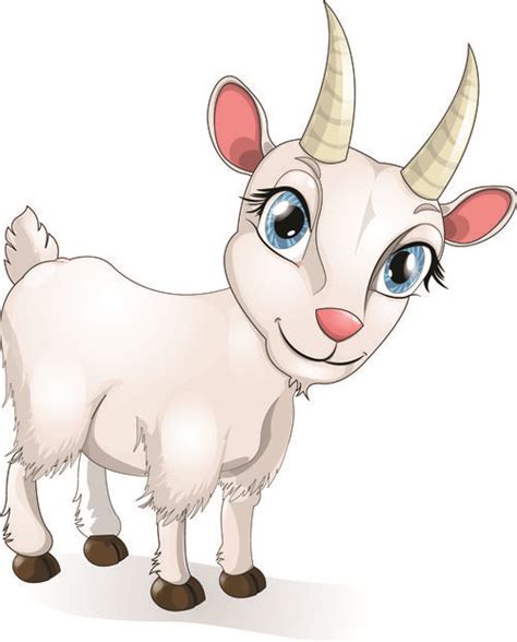 Vector Lovely Goats Graphics Vector Animal Free Download Cute