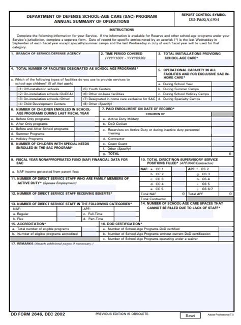 Download Fillable Dd Form 2646