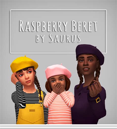 A Basic Beret For All Ages And Genders Bgc 30 Saurus Sims Sims 4