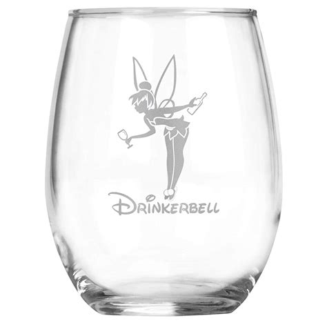 Fairy Ts Drinkerbell 15 Oz Stemless Adult Disney Princess Tinkerbell Inspired