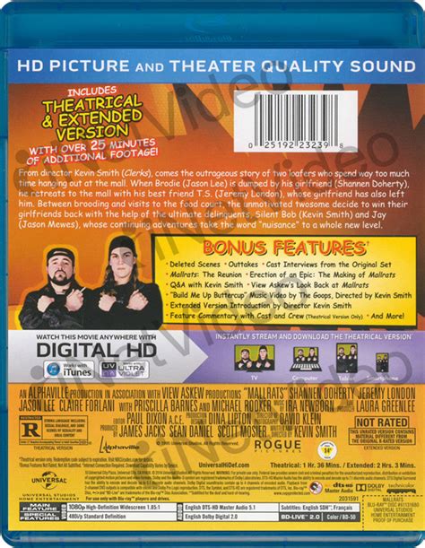 Mallrats Blu Ray Digital Copy Blu Ray On Blu Ray Movie