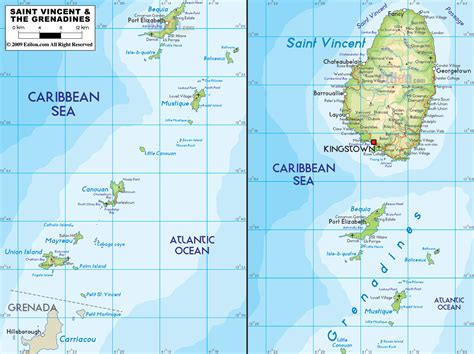 Grenadines parish, saint vincent and the grenadines.png 304 × 344; Physical Map of Saint Vincent and The Grenadines - Ezilon Maps