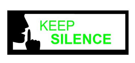 Sign Ever Keep Silence Sign Board With Double Side Adhesive Tape Vinyl