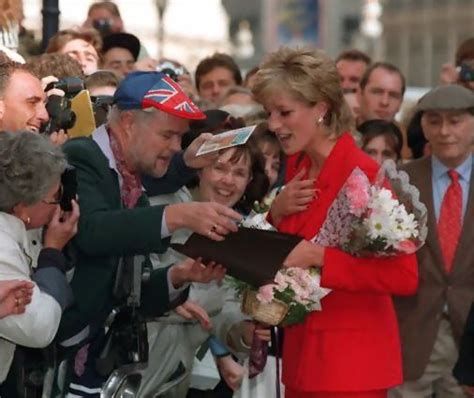 September 27 1995 Princess Diana Is Greeted By Her Superfan Colin