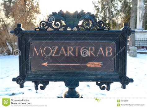 The Tomb Of Wolfgang Amadeus Mozart Stock Image Image Of