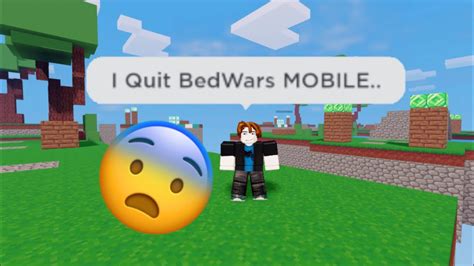 This Bedwars Mobile Player Quit Roblox Bedwars Youtube