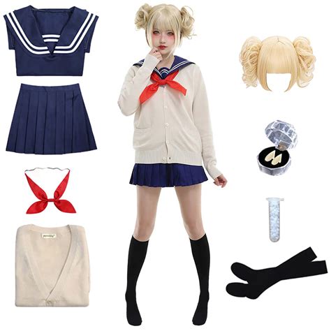 Buy Himiko Toga Cosplay Outfit Halloween Anime Uniform Sailor Jk Costumes Dress Set Online At