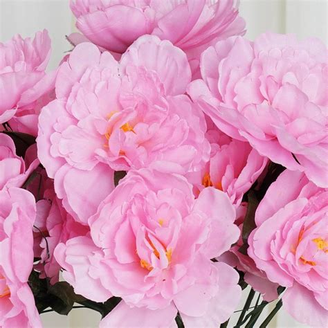 12 bush 60 pcs pink artificial silk peony flowers flower arrangements diy silk peonies