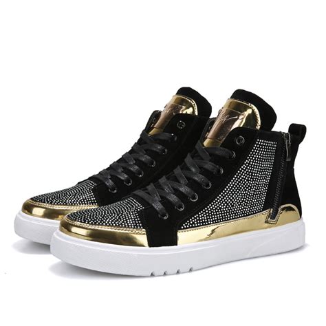 Luxury Crystals And High Top Velour Sneakers Fr76 Group Ltd
