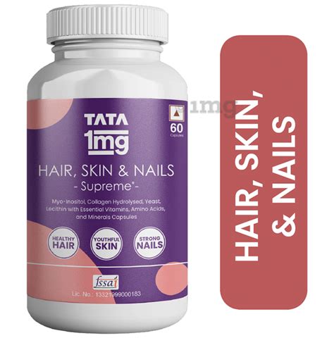 Tata 1mg Hair Skin And Nails Supreme Collagen Biotin Zinc Iron And