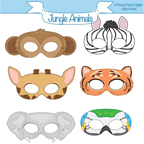 8 Best Images Of Jungle Animal Printable Masks Jungle Animal Mask