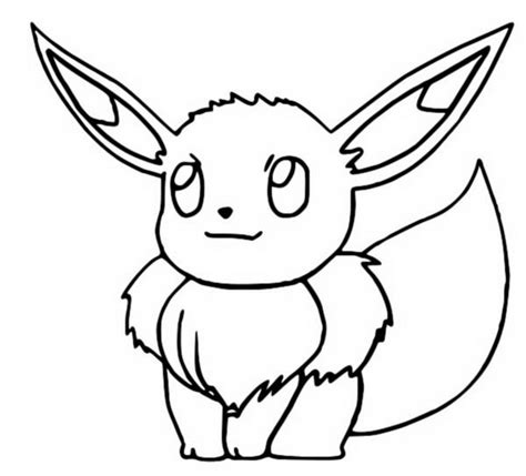 Coloring Pages Pokemon Eevee Drawings Pokemon