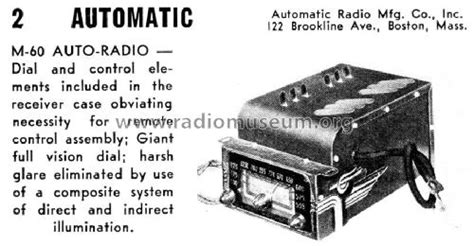 M60 Car Radio Automatic Radio Mfg Co Boston Ma Build