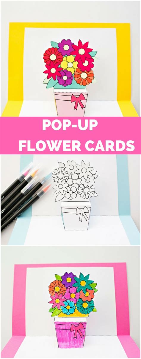 With a blue mountain membership, you'll never. DIY Pop-Up Flower Cards. With free printable templates and ...