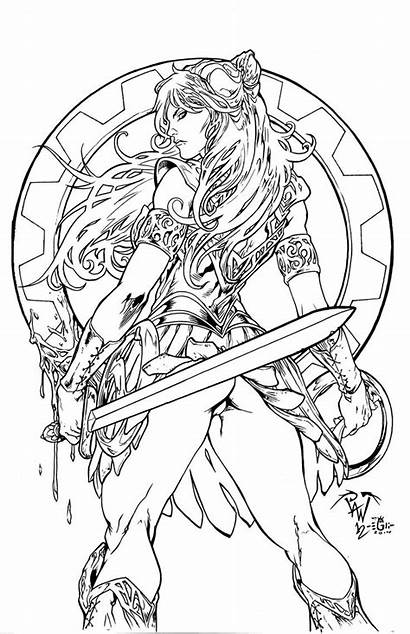 Coloring Warrior Princess Xena Pages Sheets Deviantart