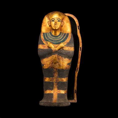 Golden Miniature Coffin From Tutankhamen Collection Egyptian Museum