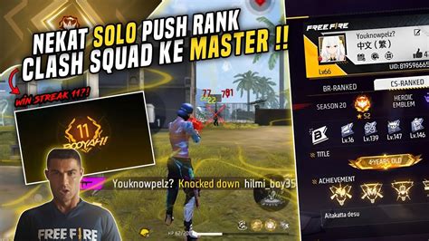 Nekat Solo Push Rank Clash Squad Ke Master Win Streak