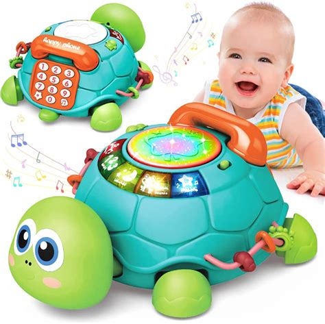 Baby Toys 6 To 12 Months Musical Turtle Crawling Baby Toys For 12 18