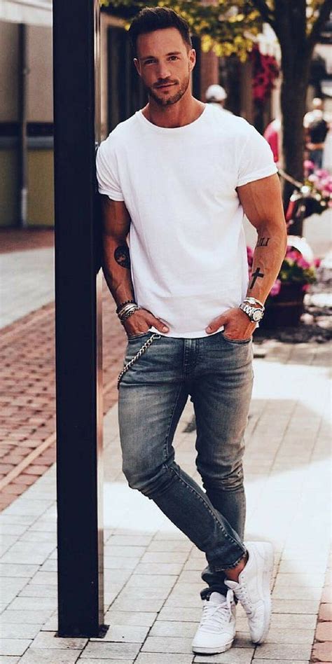 5 White T Shirt Outfits For Men Shirt Outfit Men White Shirt Outfits
