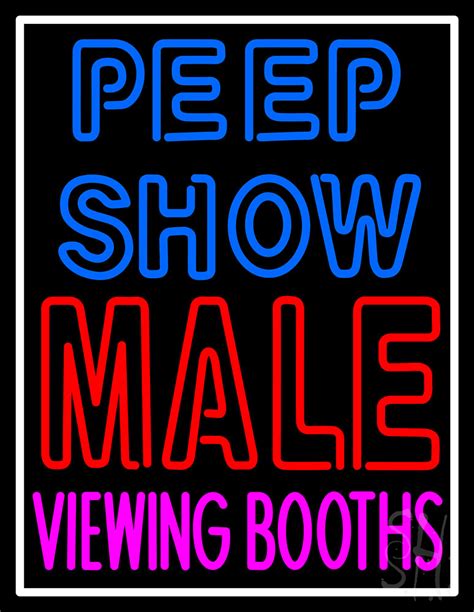 Peepshow Male Viewing Booth Led Neon Sign Strip Club Neon Signs