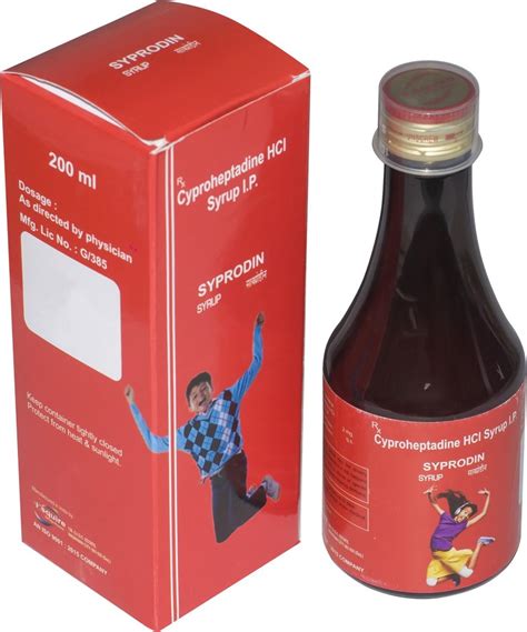Syprodine Cyproheptadine Hcl Syrup Ip For Hospital Packaging Size