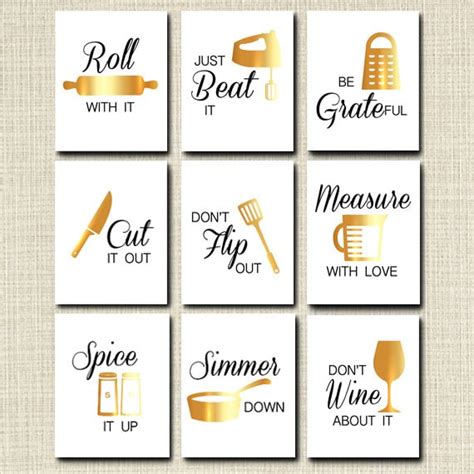 Kitchen Wall Art Kitchen Decor Printable Signs Instant Etsy