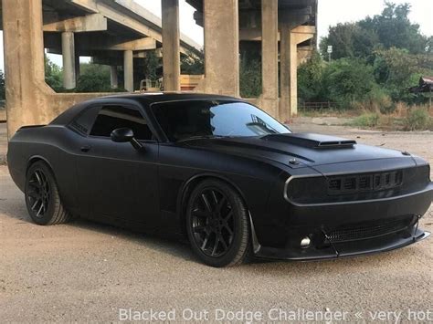 Cars Blacked Out Dodge Challenger Raw Matte Black Cars Dodge