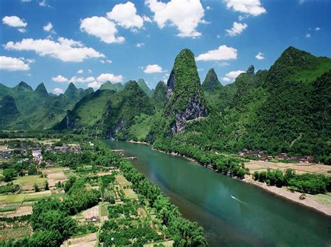 Li River Guangxi Zhuang China Rivière Fleuve