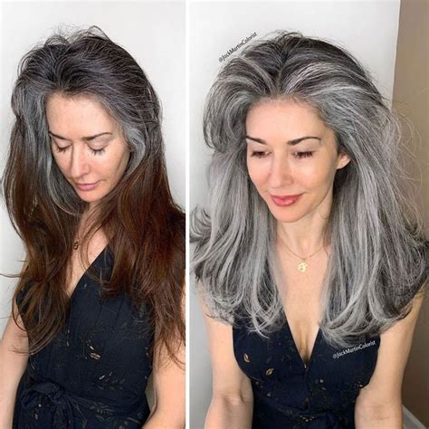 Hairdresser Gray Hair Makeovers Jack Martin Haare Grau Färben Graue Haarfarben Bob Frisur