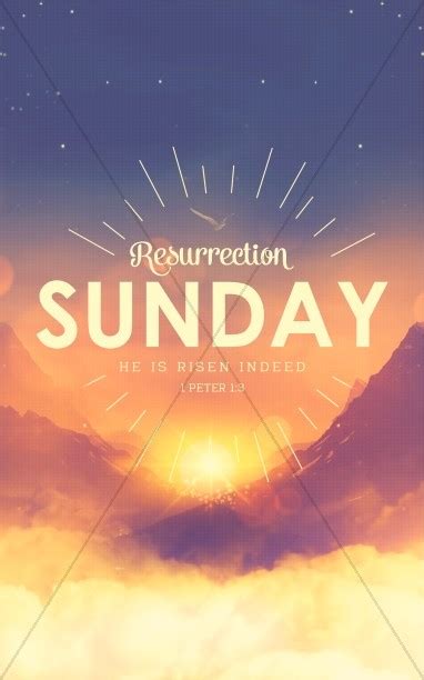 Resurrection Sunday Sunrise Church Bulletin Clover Media