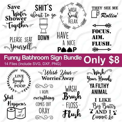 Clip Art Flush The Toilet Sign Svgdxfpng Cut File For Cricut And