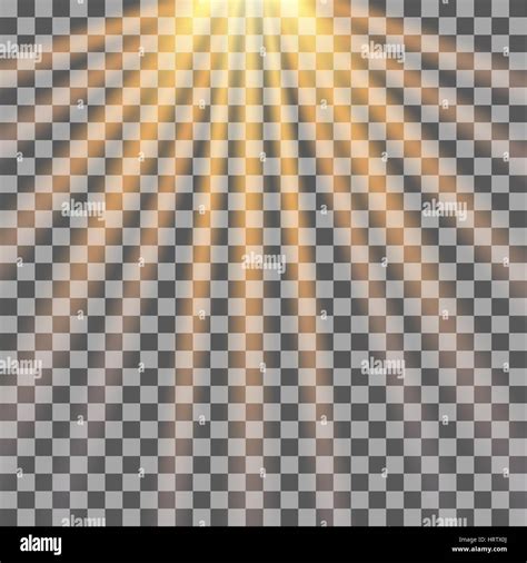 Sun Rays On Transparent Background Sunlight Vector Illustration Stock
