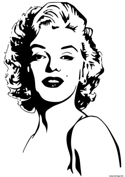 Coloriage Marilyn Monroe Celebrite Star