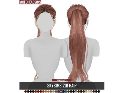 The Sims 4 Skysims Hair Adult 201 Cheveux Sims Sims Sims 4 Contenu