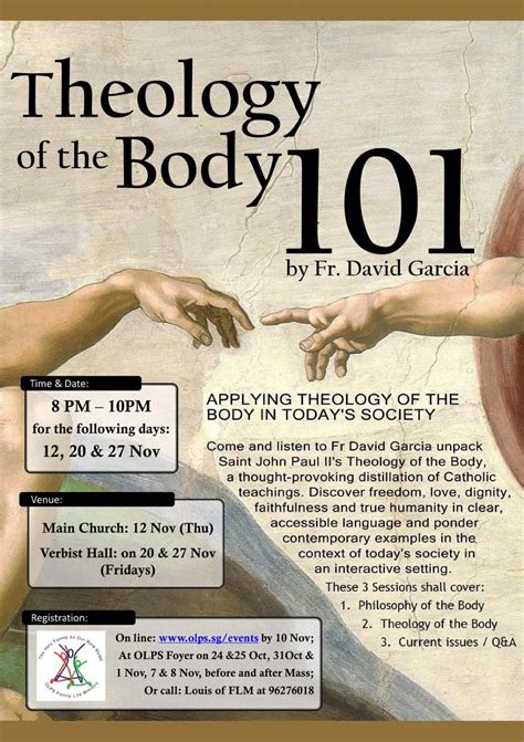 Theology Of The Body 101 By Fr David Garcia Church Of Our Lady Of
