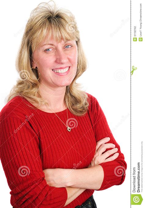 Beautiful Blond Woman In Forties Stock Photo Image Of