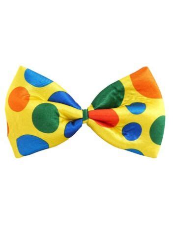 Spotty Clown Bow Tie 24cm Fancy Dress Costume Big Outfit Party