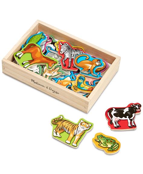 Melissa And Doug Melissa And Doug 2 Pk Wooden Animals And Dinosaurs