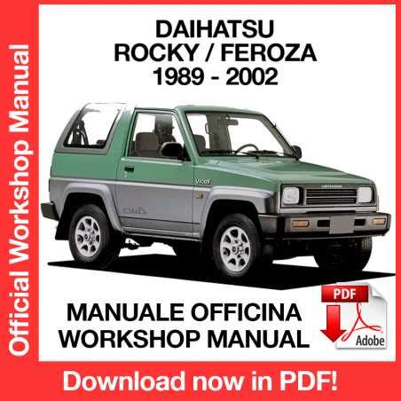 Workshop Manual Daihatsu Rocky Feroza F300 1989 2002 EN